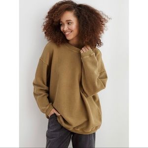 New! [Aerie] New Love Corded Oversized Sweatshirt